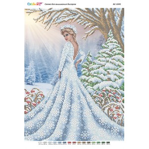 БС-3341 Чарівна зима (частк. вишивка). Схема для вишивки бісером