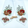 Бант для вишивання бісером та бусинами з маками, писанками та вербою (БК-091)