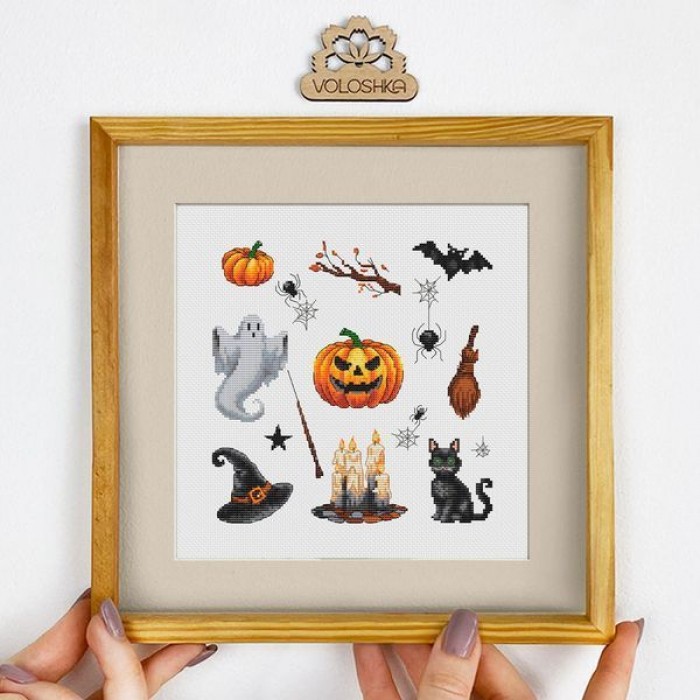Набір для вишивки хрестиком "Семплер Хелловін" (VC-048)