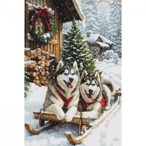 G722 Набір для вишивки гобеленом "Магія північної зими" Luca-S, Goblen 25
