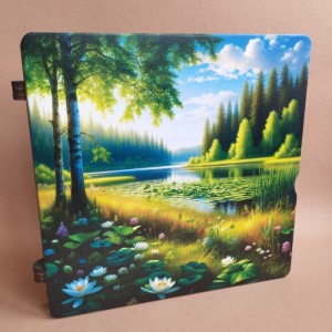 Дерев'яний органайзер для бісеру Книжка на 60 комірок, з кольоровим друком (060601к)