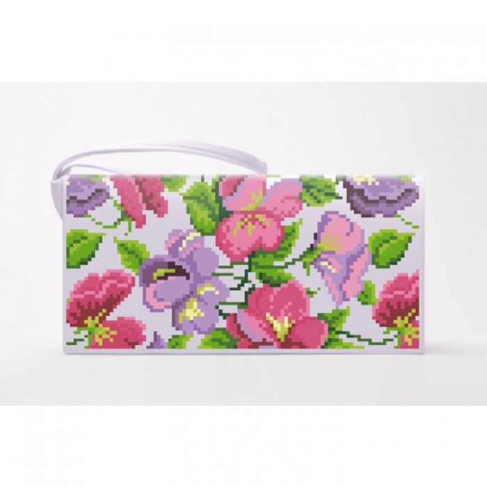 Заготовка клатча "Фіалки" для вишивки бісером (КЛ176кБ1301)