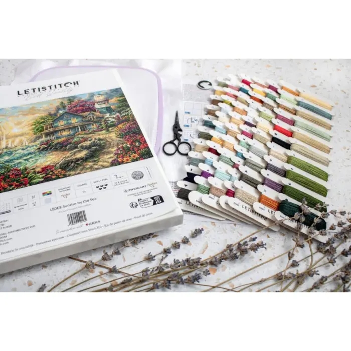 L8068 Схід сонця біля моря. Letistitch. Набір для вишивки хрестиком