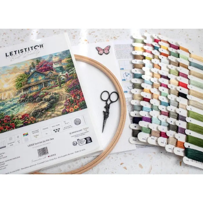 L8068 Схід сонця біля моря. Letistitch. Набір для вишивки хрестиком