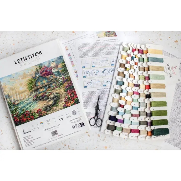 L8068 Схід сонця біля моря. Letistitch. Набір для вишивки хрестиком