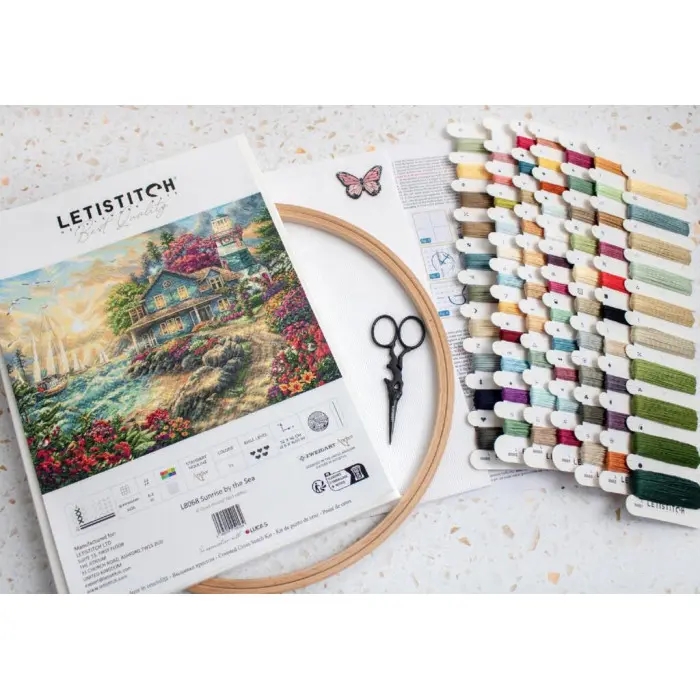 L8068 Схід сонця біля моря. Letistitch. Набір для вишивки хрестиком
