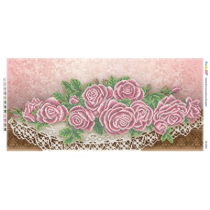 ПВ-2018 "Рожеві троянди" (частк. вишивка). Схема для вишивки бісером