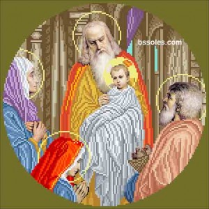 СГ-ІЗ Стрітення Господнє (ІЗ). Схема для вишивки бісером