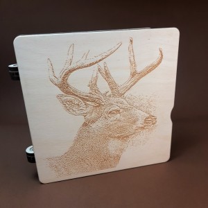 060297к Дерев'яний органайзер для бісеру Блокнотик на 40 комірок, з двома акриловими кришками всередині, кожна комірка пронумерована