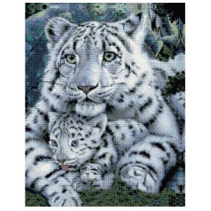 Набір алмазної мозаїки ColorArt 40х50 "Тигрячі обійми" SP061