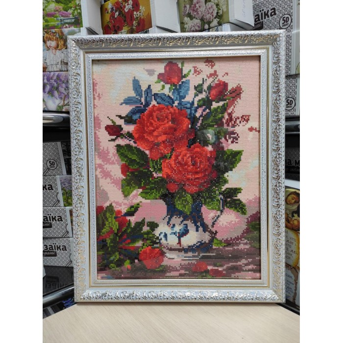 Набір алмазної вишивки ColorArt 30х40см "Букет червоних троянд" ST417