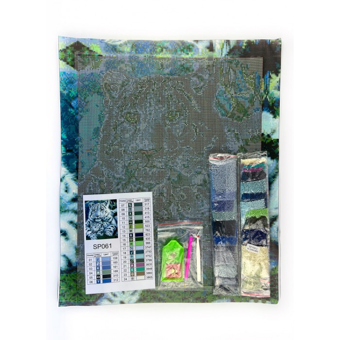 Набір алмазної мозаїки ColorArt 40х50 "Тигрячі обійми" SP061