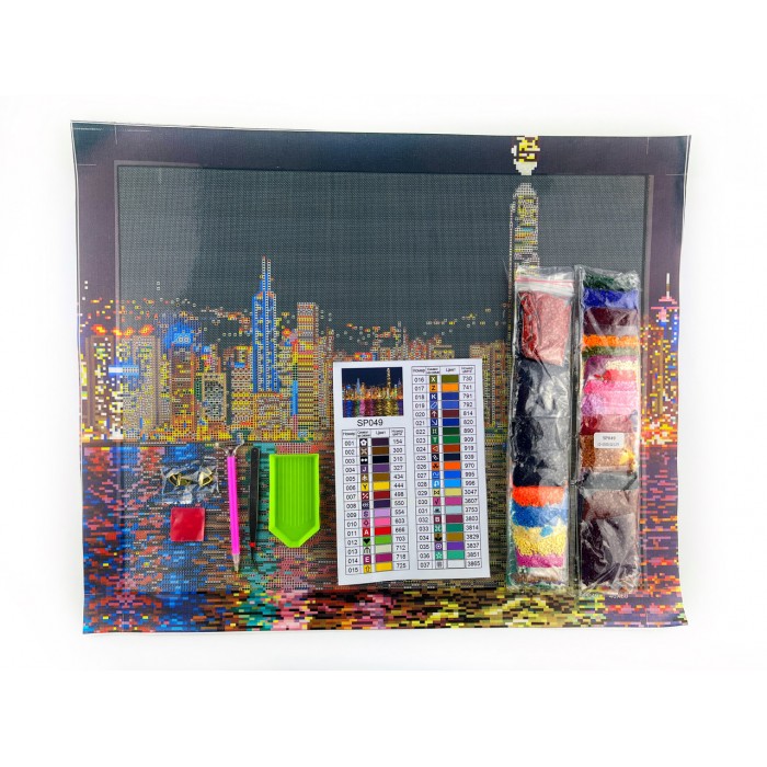 Набір для алмазної мозаїки ColorArt "Нічний Нью-Йорк" 40х50см SP049
