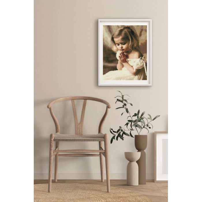 Набір для алмазної мозаїки ColorArt "Дівчинка ангелочок" 40х50см SP048