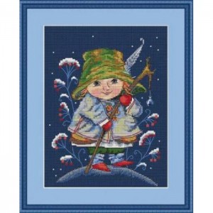 К-25 Різдвяний дзвіночок. Мережка. Набір для вишивки хрестиком на Aida 16