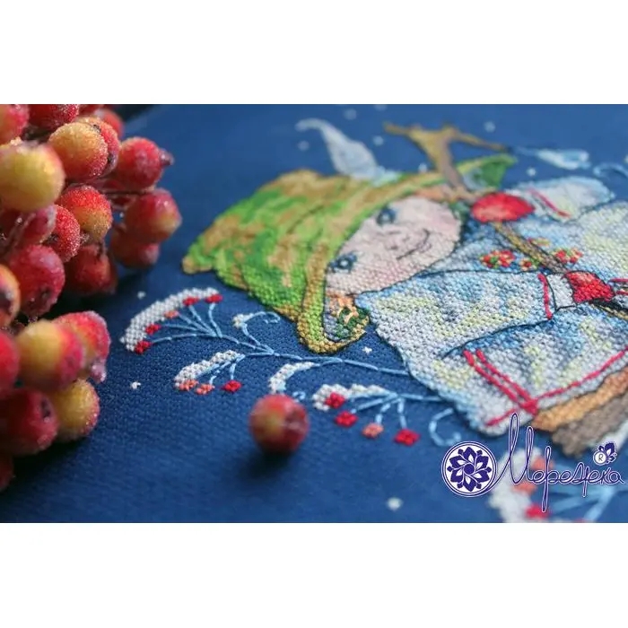 К-25 Різдвяний дзвіночок. Мережка. Набір для вишивки хрестиком на Aida 16