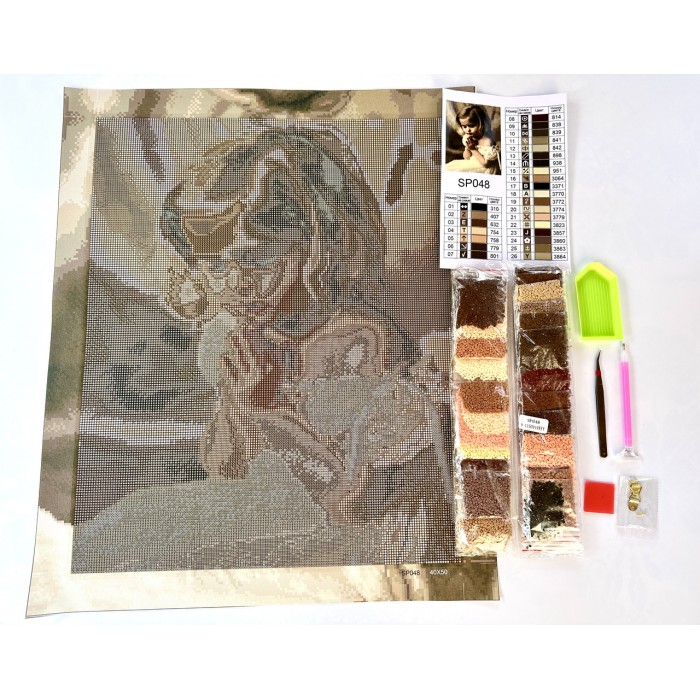 Набір для алмазної мозаїки ColorArt "Дівчинка ангелочок" 40х50см SP048