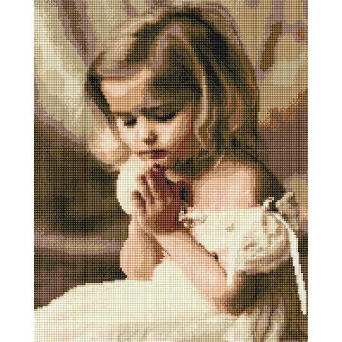 Набір для алмазної мозаїки ColorArt "Дівчинка ангелочок" 40х50см SP048