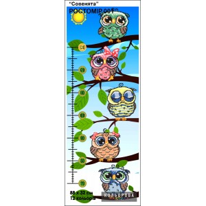Ростомір-001 "Совенята" для вишивки бісером