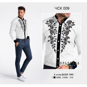 Чоловіча сорочка комбінована ЧСК-009. Заготовка під вишивку