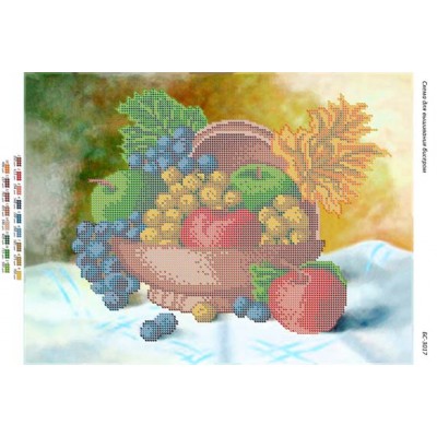 БС-3017 Натюрморт (частк. вишивка). Схема для вишивки бісером