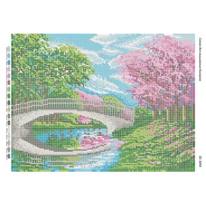 БС-3093 Весняний парк. Схема для вишивки бісером