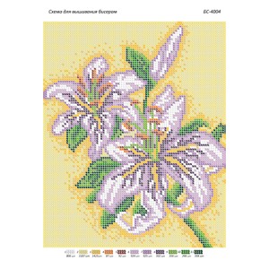 БС-4004 Лілії. Схема для вишивки бісером