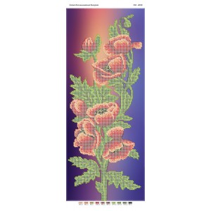 ПМ-4016 "Маки". Схема для вишивки бісером
