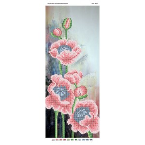 ПМ-4027 "Маки польові". Схема для вишивки бісером