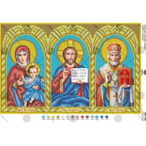 Схема для вишивки бісером Потрійна ікона «Спаси и Сохрани» (А3Р-061)