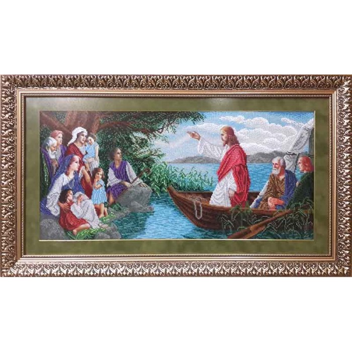 ІЧ Ісус у човні. Схема для вишивки бісером