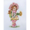 К-110 Літня дівчина. Мережка. Набір для вишивки хрестиком на Aida 16