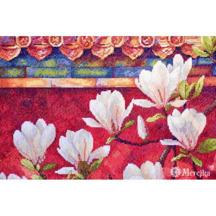 К-292м Набір для вишивки рахунковим хрестиком "Магнолія" Мережка, Aida16