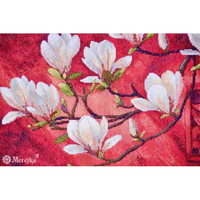К-292м Набір для вишивки рахунковим хрестиком "Магнолія" Мережка, Aida16