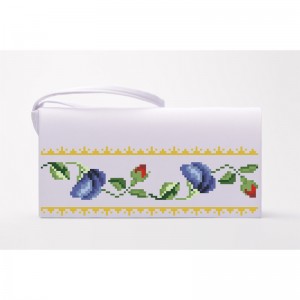 Заготовка клатча "Мальви, троянди, братчики" для вишивки бісером (КЛ035кБ1301)
