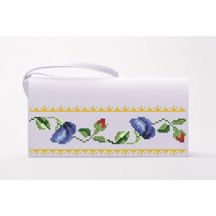 Заготовка клатча "Мальви, троянди, братчики" для вишивки бісером (КЛ035кБ1301)