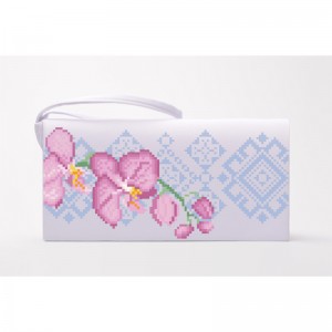 Заготовка клатча "Ніжні орхідеї" для вишивки бісером (КЛ087кБ1301)