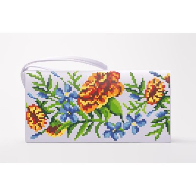 Заготовка клатча "Мамині чорнобривці" для вишивки бісером (КЛ195кБ1301)