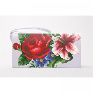 Заготовка клатча "Лілеї, троянди, незабудки" для вишивки бісером (КЛ361кБ1301)