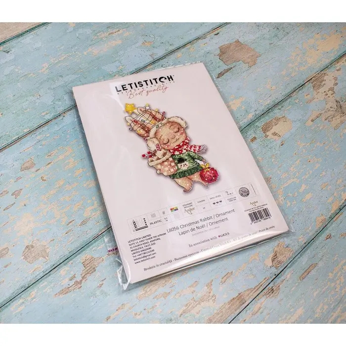 L8056 Різдвяний кролик. Letistitch. Набір для вишивки хрестиком