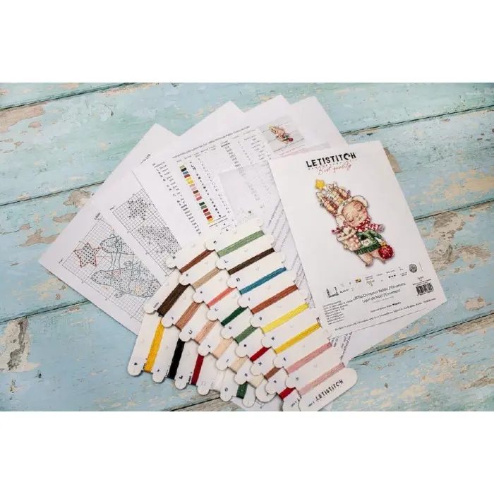 L8056 Різдвяний кролик. Letistitch. Набір для вишивки хрестиком