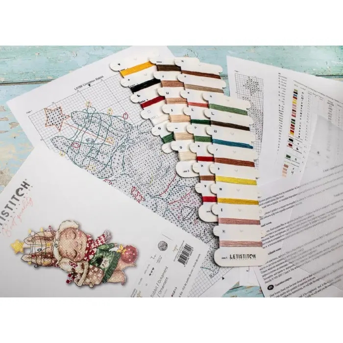 L8056 Різдвяний кролик. Letistitch. Набір для вишивки хрестиком