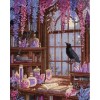 L9987 Luca-S Набір для вишивки рахунковим хрестиком - Raven’s Library 23x29 см, Aida 16