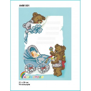 Дитяча метрика А4М 001 для хлопчика