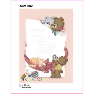 Дитяча метрика А4М 002 для дівчинки