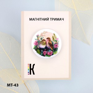 Магнітний тримач для голок та схем МТ-43 "Пташки у квітах"