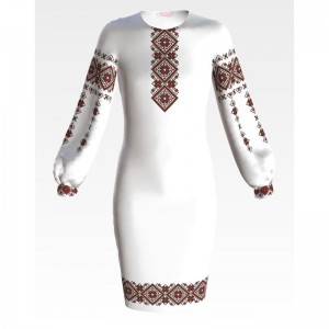 Заготовка дитячого плаття на 9-12 років "Сучасність" для вишивки бісером (ПД082кБ40нн)