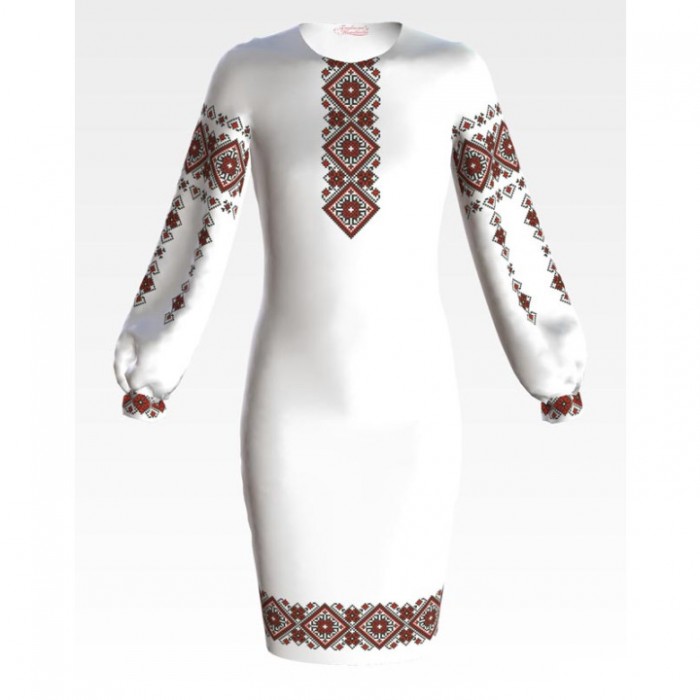 Заготовка дитячого плаття на 9-12 років "Сучасність" для вишивки бісером (ПД082кБ40нн)