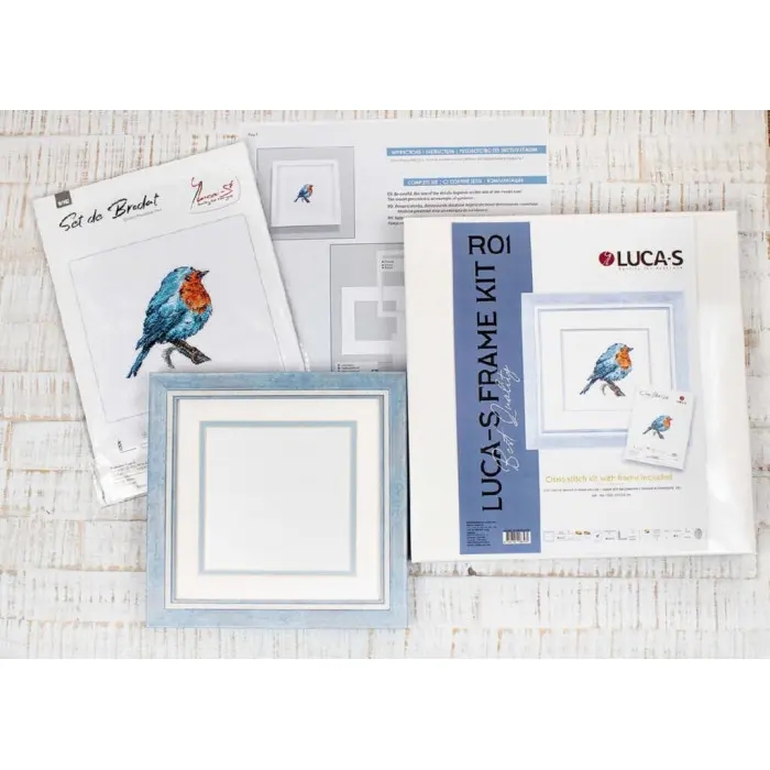 R01 Пташка. Luca-S. Набір для вишивання хрестиком з рамкою