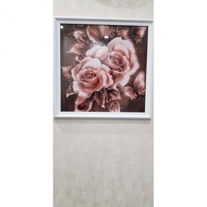 Алмазна вишивка (набір) "Карамельні троянди" (DM-185)